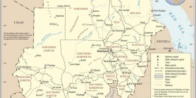 के नक्शे सूडान अमेरिका