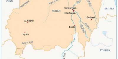 नक्शा सूडान की नदी